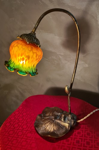 Lampe art nouveau design acier - lampe,