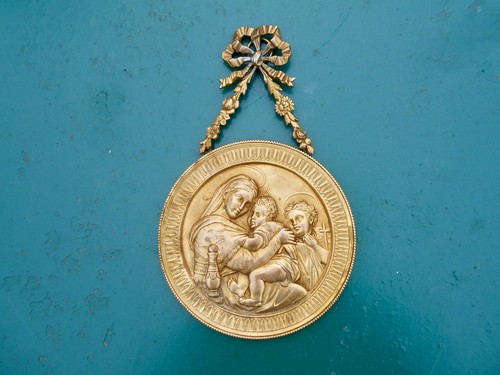 Ancien médaillon vierge - médaillon,
