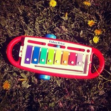 jouet ancien musical vintage xylophone a bille déco chambre enfant fisher price