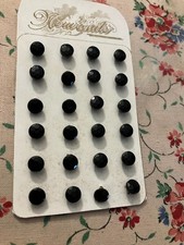 Ancienne plaque de bouton en JAIS NOIR  Poupée Parisienne jumeau mignonette 5mm