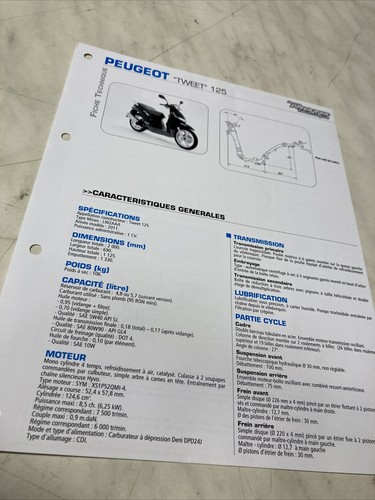 Peugeot tweet 125 2011 - peugeot, fiche