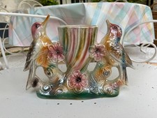 # FAÏENCE - VASE aux 2 oiseaux - n° 53 - made in Italie