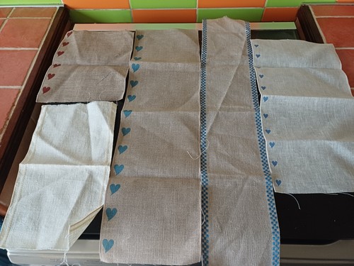 Lot toiles lin pour - toiles,