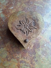 Boite A Bijoux En Bois, Coeur Savoyard,  Edelweiss.  Artisanale.