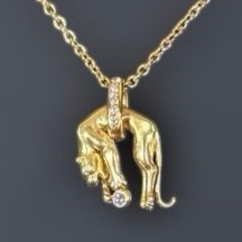 Collier diamant panthère - , en