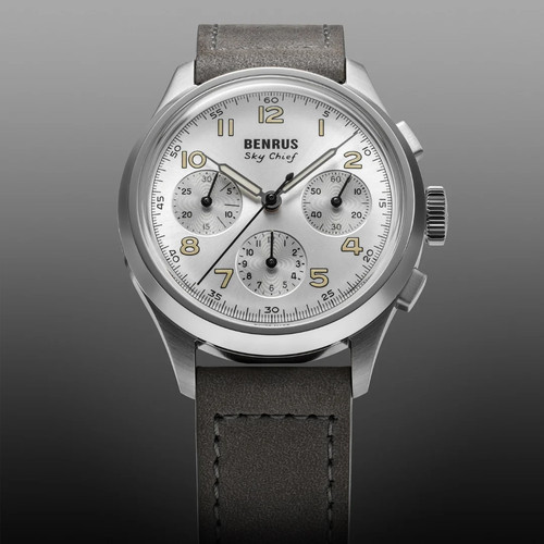 Benrus sky chief cirrus white - benrus, sky-chief
