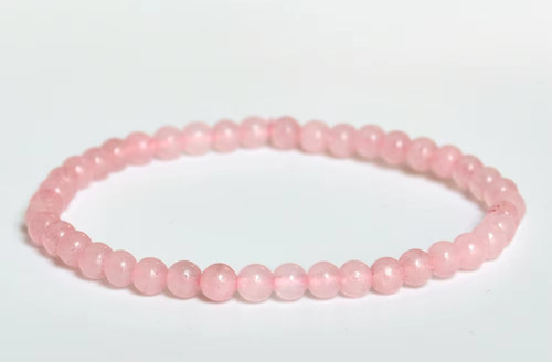 Bracelet perles quartz rose - de,