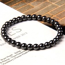 Bracelet de perles Hématite magnétique, Sur mesure pour Homme, Femme ou Enfant