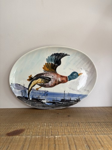 Plat oval décor - oval, canard