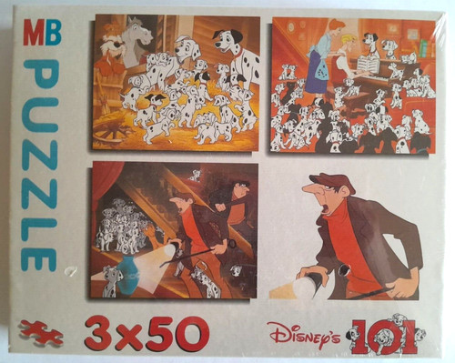 Puzzles disney 101 3x50 - mb,