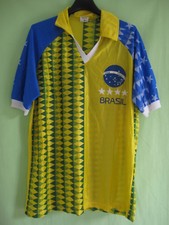 Maillot Bresil Manche Courte Supporter vintage Shirt 90'S Brasil Jersey - L