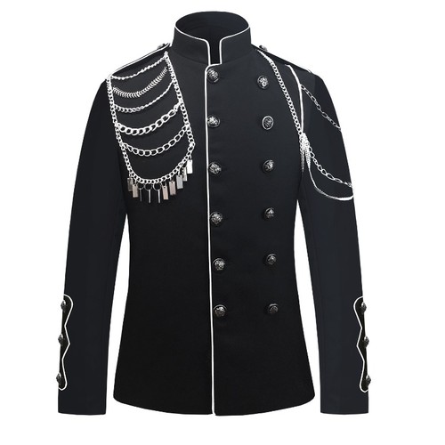 Veste hussard noire chaîne - noire, à