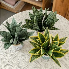 Plante Serpent PVC Artificielle 19cm pour Bureau Maison Salle de Bain Faible Ent