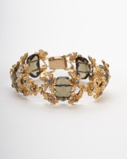 Bracelet Femme Fleurs Doré Or Style Antique Vintage Victorien Élégant Cadeau