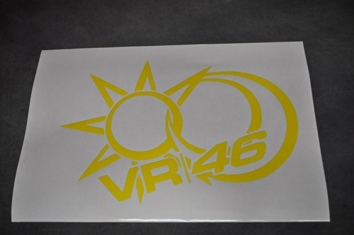 Stickers jaune fluo vr46 xl - vr46,