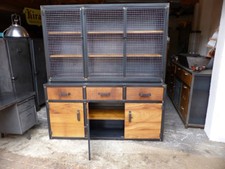 Buffet industriel 2 corps bois mètal sur mesure   