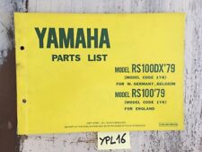 Yamaha RS100DX 1Y8 RS100 1Y9 1979 RS 100 DX catalogue pièce détachée parts list