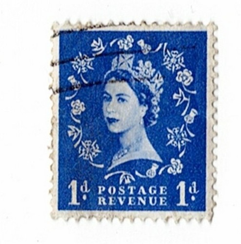 Postage revenue blue 1d - postage,