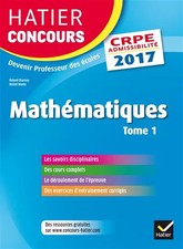 Hatier Concours CRPE 2017 - Epreuve écrite d'admissibilité - Mathématiques 