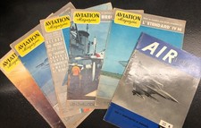 LOT DE 6 AVIATION MAGAZINE & AIR REVUE Vintage Années 50' Aéronautique