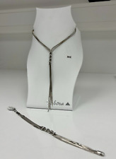 Parure collier et bracelet THABORA argent rhodié