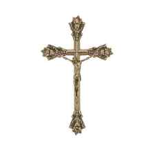 Crucifix Laiton Poli Mural Christ Jésus Inri Croix pour Utilisation Eccesiale