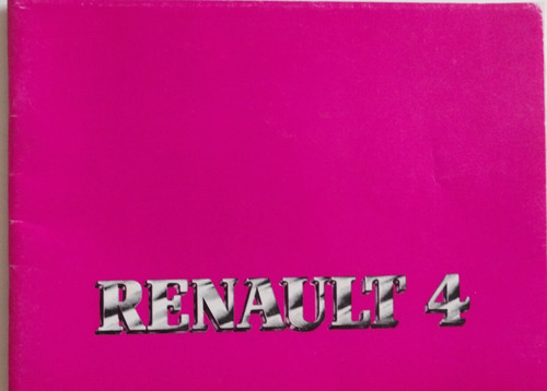 Notice utilisation renault 4 - notice,