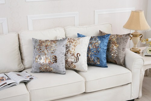 Damas floqué coussin oreiller - damas,