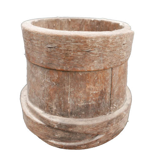 Seau mesure grains rustique - seau, à
