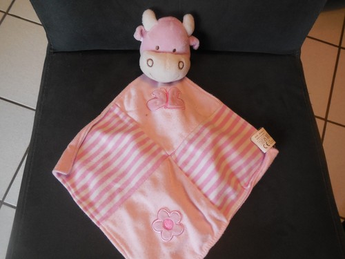 Doudou plat vache rose - doudou,
