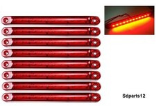 8 Feux de Gabarit LED Rouge 12V 24V Position Arrière Camion Fourgon Remorque