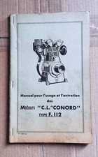 manuel  moteur fixe bernard CL conord F.112 f112 112