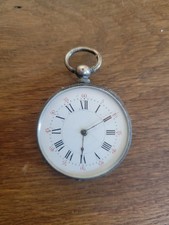 Montre À Gousset Ancienne En Argent À Clef HS Ne Fonctionne Pas P2567