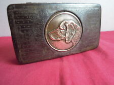  Boite en Tôle  Chien Laiton Vintage 1920
