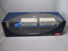 DV8300 SCHUCO 1/43 MERCEDES BENZ L6600 MIT ZWEIACHS ANHANGER LOWENBRAU Ref 03017