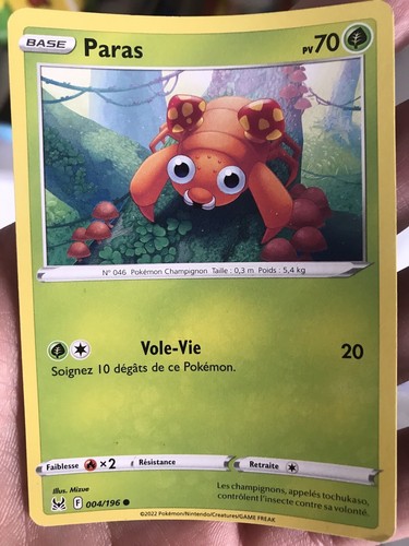 Carte pokémon paras 004 196 - pokémon,