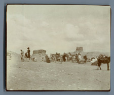 Egypte, Caravane des touristes et indigènes  Vintage citrate print. Tirage c