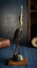 Statuette de Héron en corne
