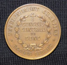 RARE MÉDAILLE BRONZE ECOLES