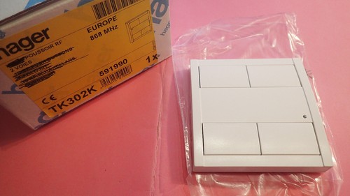 Hager tk302 poussoir radio 2 - tk302,