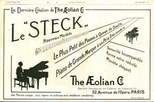 Publicité ancienne piano le Steck 1928 issue de magazine