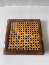 Dessous de plat vintage Bambou et Cannage en Inclusion