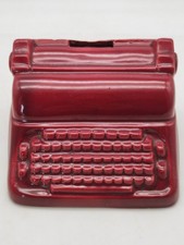 Ancienne tirelire à casser  en faïence rouge Saint-Clément France