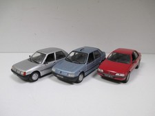LOT de 3 PEUGEOT 205 Grise silver + 309 Bleu Blue + 405 Rouge Red par NOREV 1/43