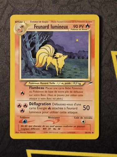 Carte pokemon feunard lumineux - feunard,