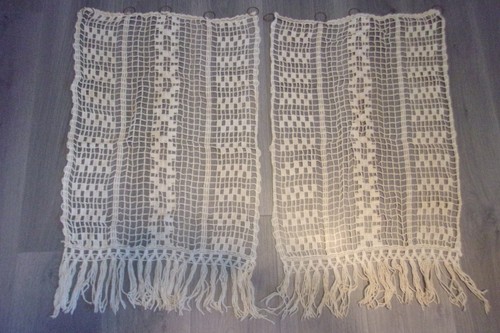 Rideaux anciens crochet main - anciens,