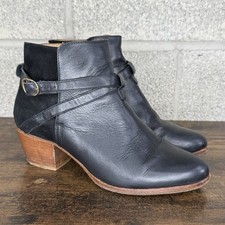 Sezane BLACK Leather Lace Up