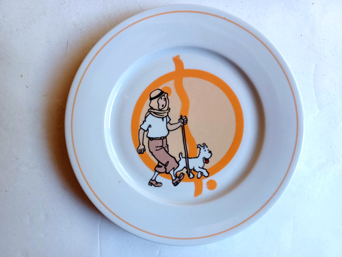 Assiette tintin porcelaine - tintin,