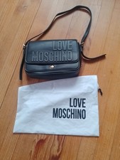 sac à main porté épaule, à bandouilère, noir, love moschino, neuf