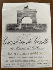 Étiquette Château Léoville Las Cases 1974 - 73 cl - (8)